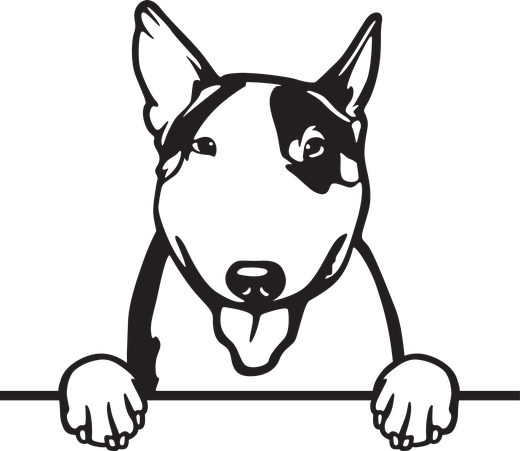 Silhuett av Bullterrier