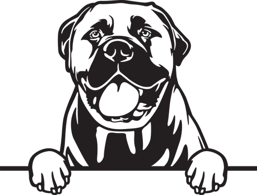Silhuett av Bullmastiff